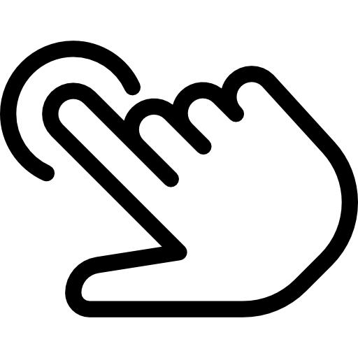 ícono de una mano cursor.